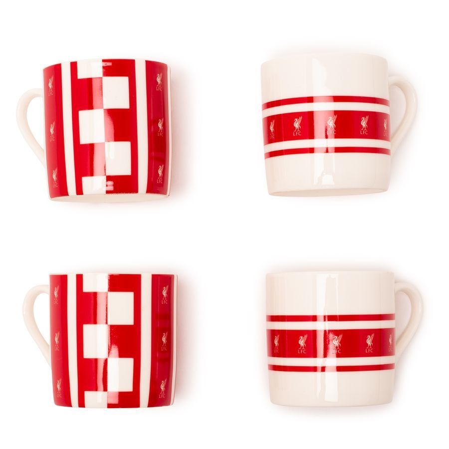 Liverpool Espresso Cup Set 4-Pack - Red/White-SoccerKits Hub | Buy Soccer Jerseys Online